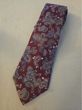 Stafford Vintage Burgundy Paisley Silk Tie